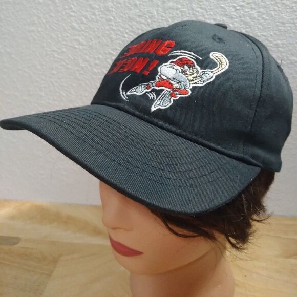 Vintage Drew Pearson Taz Bring It On Hockey Snap Back Hat - Picture 2 of 10